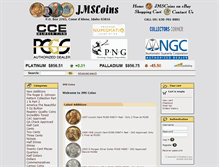 Tablet Screenshot of jmscoins.com